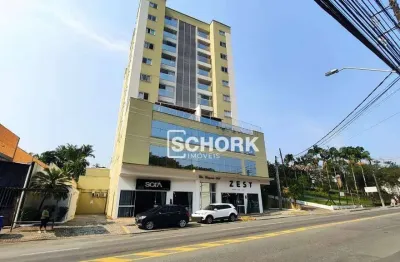 Apartamento com 2 dormitórios para alugar, 78 m² por r$ 2.304,95/mês - velha - blumenau/sc