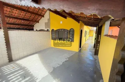 Casa à venda em mongaguá, itaoca, com 2 quartos, com 79 m²