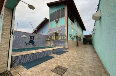 Sobrado à venda em itanhaém, nova itanhaém, com 3 quartos, com 114.85 m²