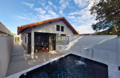 Casa com 3 dormitórios à venda no jardim suarão, itanhaém – com piscina, churrasqueira e a 800m da praia