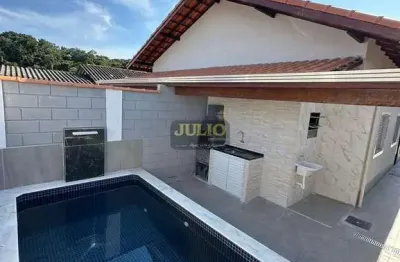 Casa nova com piscina à venda no bairro nossa senhora do sion em itanhaém