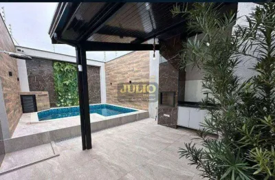 Casa à venda em praia grande, maracanã, com 2 quartos, com 110 m²