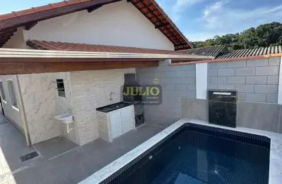 Casa nova com piscina à venda no bairro nossa senhora do sion em itanhaém