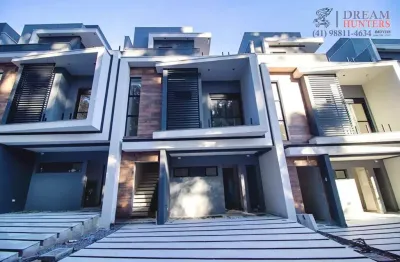 Casa em condomínio fechado com 4 quartos à venda na rua cristiano strobel, 2185, xaxim, curitiba, 179 m2 por r$ 998.000