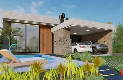 Casa moderna com piscina e 3 dormitórios em arroio do sal – 140m²