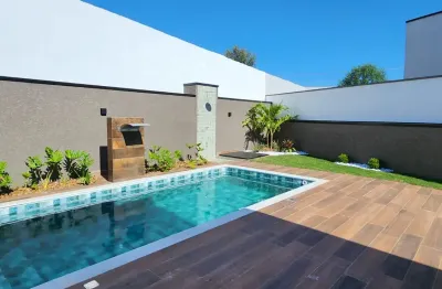 Casa térrea nova de alto padrão com piscina no atibaia park ii