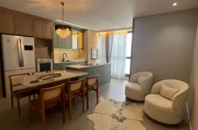 Belíssimo apartamento decorado e mobiliado com arquitetura moderna  (porteira fechada)