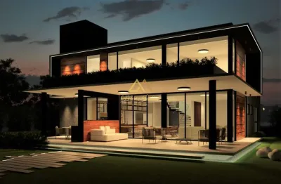 Casa de luxo em condomínio: 5 quartos, 5 suítes, 3 salas, 6 banheiros - aldeia-pe, bairro aldeia - 310m² de área