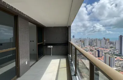 Apartamento em ANDAR ALTO no Brisamar, com 69m² e ventilação privilegiada na posição SUL. Possui 3 QUARTOS (1 SUÍTE) e uma VARANDA GOURMET