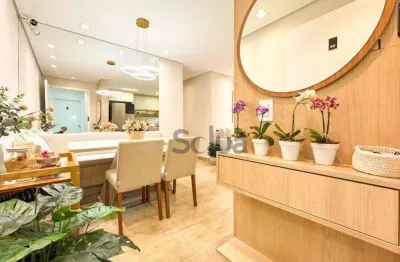 Apartamento com 3 dormitórios (1 suíte), varanda gourmet e 2 vagas à venda, 80 m² por r$ 670.000 - balneario tropical - paulínia/sp