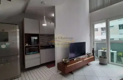 Flat com 1 dormitório sendo suíte à venda - gonzaga - santos/sp