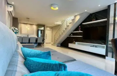 Apartamento duplex mobiliado com vista mar, com 03 suítes frente mar em bombas - bombi...