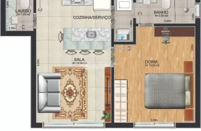 Apartamento com 1 quarto à venda na rua fernando cortez, 553, cristo redentor, porto alegre, 41 m2 por r$ 389.000