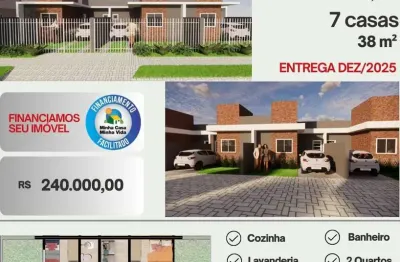 Casa com 2 quartos à venda na rua irene rosseto, 300, campo de santana, curitiba, 38 m2 por r$ 240.000