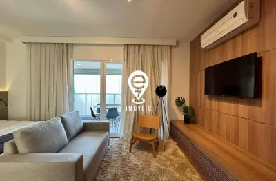 Studio mobiliado para locação no brooklin – 42m², completo e sofisticado!