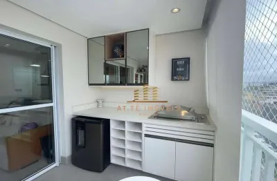 Apartamento mobiliado, 2 dormitórios/suíte, varanda e 1 vaga de carro - socorro/santo amaro