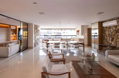 Apartamento mobiliado de alto padrão com 4 suítes e 222 m² no reserva newest, 3 vagas, automação completa e decoração impecável no setor oeste em goiânia.