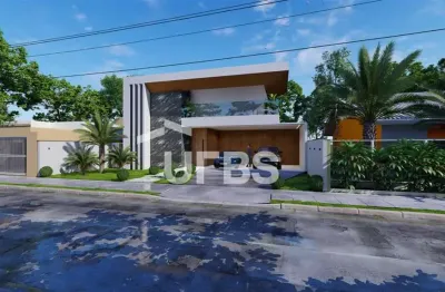 Sobrado luxuoso com 5 suítes em condomínio fechado em goiânia