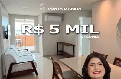 Apartamento mobiliado para locação com 2 qtos na Ponta d'Areia