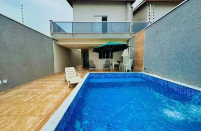 Sobrado à venda em itanhaém, suarão, com 4 quartos, com 115 m²