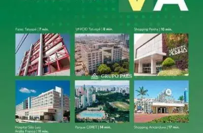 Lançamento/entrega em dez - 2028-  apartamento com 2 dormitórios à venda, 36 m² por r$ 259.900 - vila aricanduva - são paulo/sp