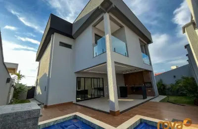 Casa em condomínio fechado com 4 quartos à venda na flor de lotus qd 21 lt12, 372, jardins capri, senador canedo por r$ 2.102.500