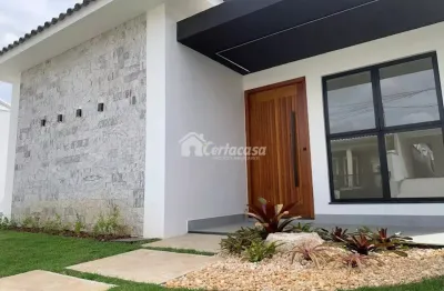 Linda casa linear com excelente acabamento, composta de 3 quartos