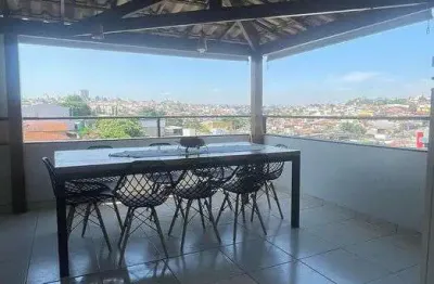 Cobertura floramar 4 quartos de 620 por 559 mil 2 vagas troca p sítio e imóveis - valor contagem bh