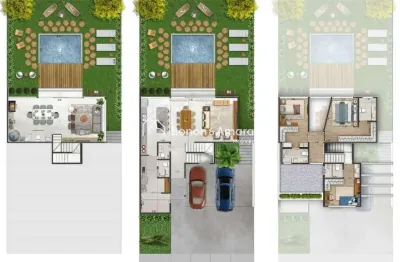 Casa em condomínio com 3 suítes, sala dois ambientes, 5 banheiros e 2 vagas na garagem - unidade 5
