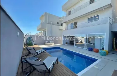 Casa moderna com 3 suítes, espaço gourmet e piscina no portal do jequitibá - valinhos