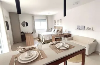 Apartamento studio à venda mobiliado mandarim patriani no bairro guanabara, campinas sp