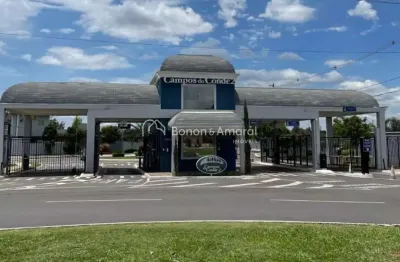 Terreno à venda no condomínio campos do conde 2, cascata, em paulínia.