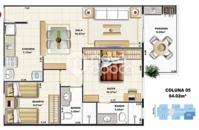 Praça da bandeira | apartamento 2 quartos, sendo 1 suite