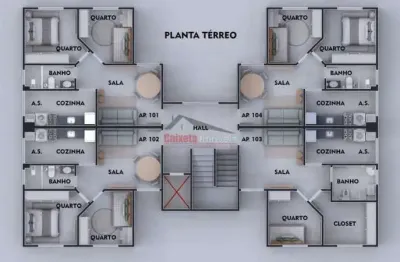 Apartamento com 2 quartos à venda na Rua Brusque, Parque Xangri-Lá, Contagem