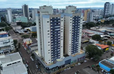 Condominio clube no centro de cascavel, com 1 suíte, 2 quartos, sacada com churrasqueira.