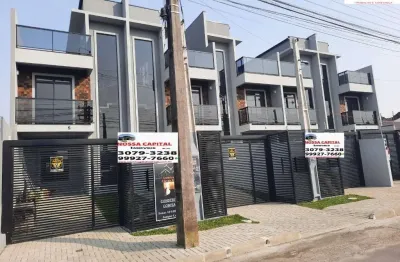 Sobrados a venda no uberaba, curitiba, com terraço descoberto, próximo aos bancos da salgado filho, 3 dormitórios