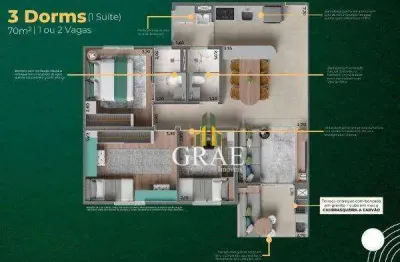 Apartamento com 3 dormitórios à venda, 70 m² por R$ 661.000,00 - Rudge Ramos - São Bernardo do Campo/SP