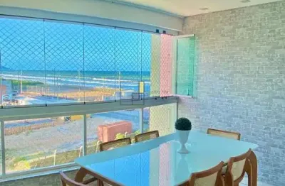 Apartamento mobiliado e decorado com vista mar, 3 dorm, sendo 1 suite, no centro