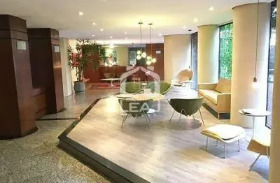Apartamento mobiliado para locação, possui 77m², 2 dormitórios, 1 vaga de garagem - r$ 3.345,00 - v