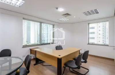 Conjunto comercial semi - mobiliada  para locação, itaim bibi, são paulo, sp