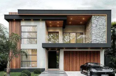 Viva o luxo: casa à venda na planta no condomínio residencial falcão