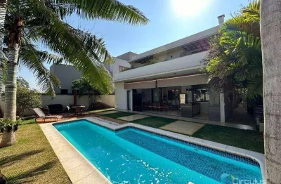 Alphaville ribeirão preto casa com 4 suítes, piscina e área gourmet