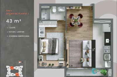 Apartamento com 1 suite à venda, 43 m² por r$ 348.000 - quinta da primavera - ribeirão preto/sp