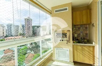 Excelente apartamento, com vista livre, sol da manhã. Composto de varanda gourmet com cortinas de vidro, sala em 2 ambientes, com rebaixamento em gesso, iluminação indireta, circulação com 2 quartos s