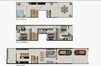 Sobrado à venda, 3 quartos, 3 suítes, 4 vagas, jardim bela vista - santo andré/sp