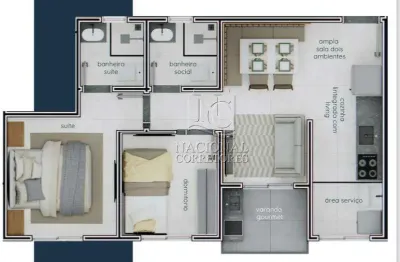 Apartamento à venda, 2 quartos, 1 suíte, 1 vaga, campestre - santo andré/sp