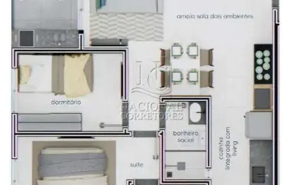 Apartamento garden à venda, 2 quartos, 1 suíte, 1 vaga, campestre - santo andré/sp