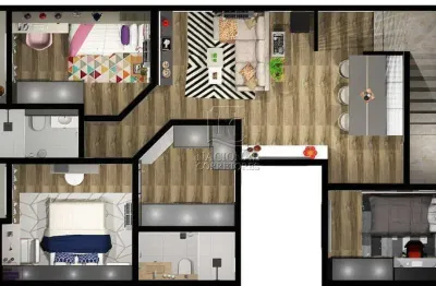 Apartamento com 3 dormitórios à venda, 78 m² por r$ 530.000,00 - parque das nações - santo andré/sp