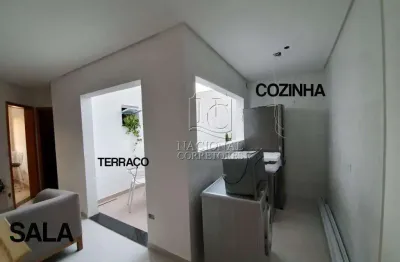 Apartamento sem condomínio, seminovo, à venda na vila scarpelli, com quintal e 1 vaga