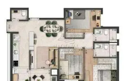 Apartamento à venda, 3 quartos, 3 suítes, 2 vagas, centro - são caetano do sul/sp